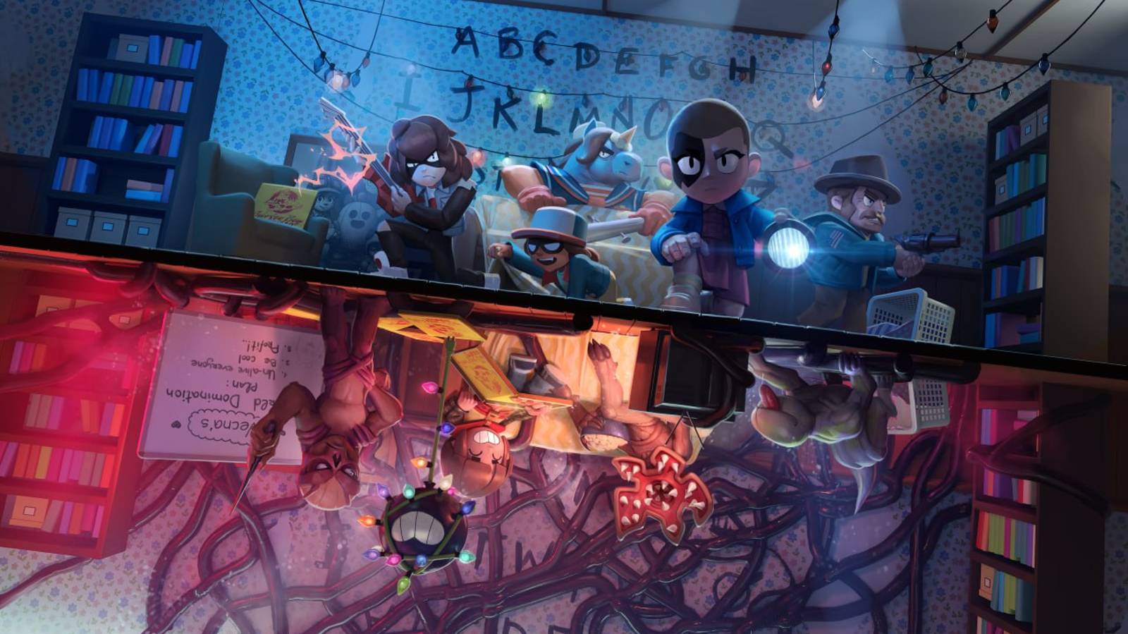 Фон Очень Странные Дела 1-4  Background Stranger Things 1-4