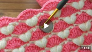 Узор сердечки крючком ❤❤❤ #все_в_жизни_связано #вязаниекрючком #всевжизнисвязано