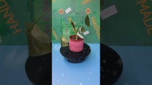 Кашпо из гипса ручная работа.