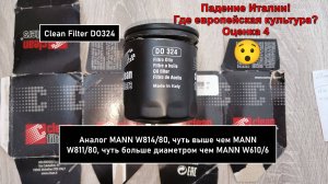 Распил масляного фильтра Clean Filter DO324. Аналог MANN W814/80