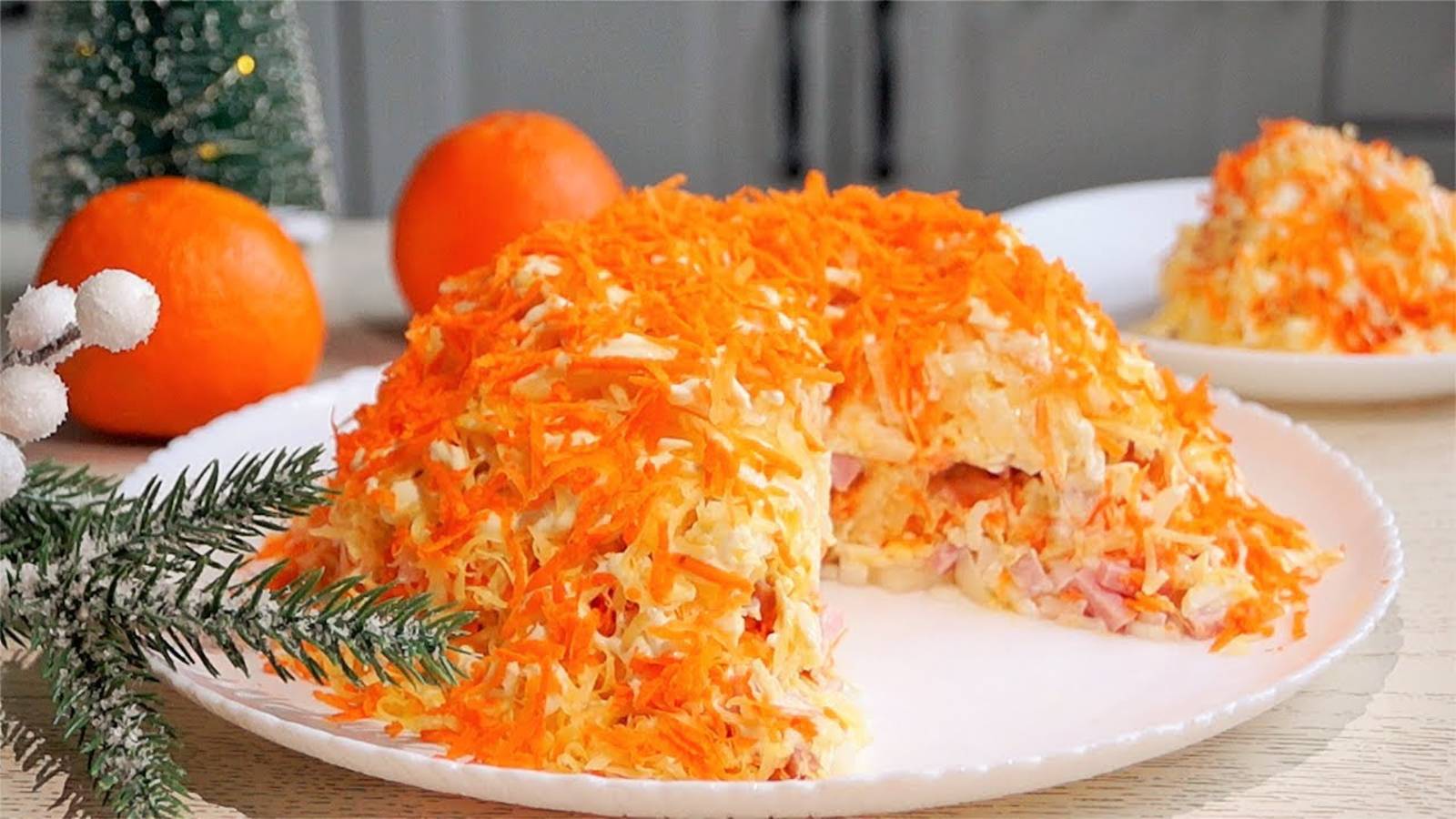 Лёгкий, нежный салат "Французский" на праздничный стол. Очень вкусный салат на Новый год