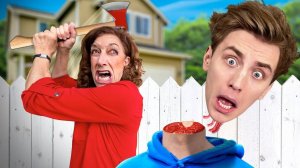 Сумасшедшая СОСЕДКА Пытается Нас УБИТЬ ! А4