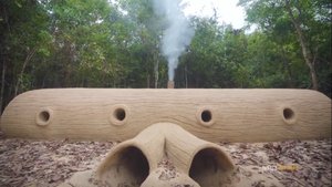 Строительство двухуровневого  бассейна в джунглях.