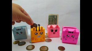 Копилка из бумаги | Оригами копилка