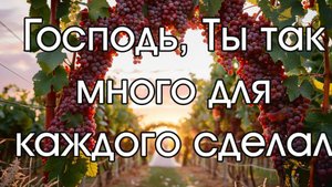 Господь, Ты так много для каждого сделал   -