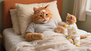 Как котик папу лечил