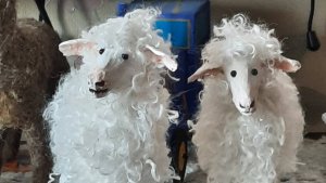 Рождественский вертеп своими руками.Овечки. Часть 1