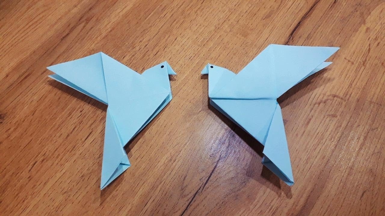 Голубь из бумаги. Как сделать голубя из бумаги. Голубь Оригами. смотреть онлайн