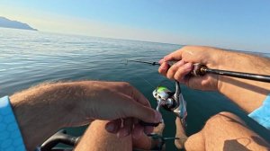 SUP-рыбалка | Первая рыбалка с сапборда на черном море спиннингом.