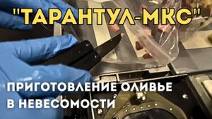 Космонавт готовит Оливье на МКС ножом "Тарнатул-МКС" от АО "КАМПО"