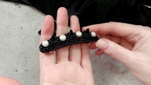 Заколка и серьги с натуральным жемчугом