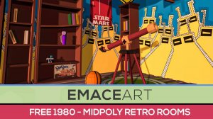 Asset Unity - Free 1980 - MidPoly Retro Rooms