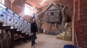 домик бабы  яги. дерева из арт бетона мастерская Хворова. Удмуртия.