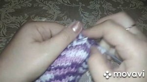 шапка "Осенний вереск"#шапка на спицах#(архив)