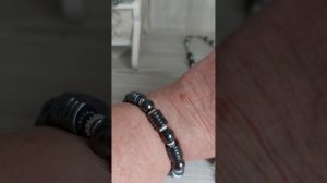 Комплект украшений из терагерца и гематита