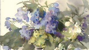 Синий букет. Акварель. 2025 Ласаева Марина