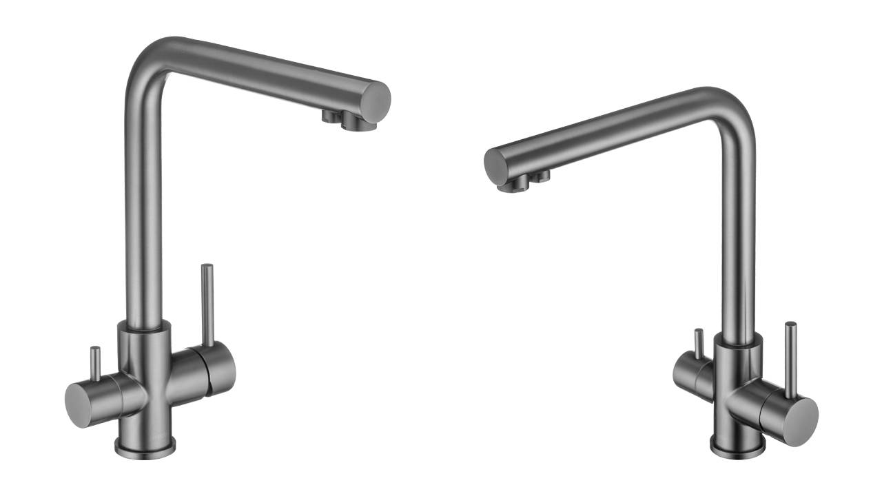 Распаковка кухонного смесителя с каналом для фильтрованной воды цвет графит Swedbe SelenePlus 8151GT смотреть онлайн
