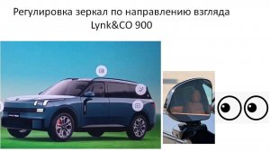 Регулировка зеркал по направлению взгляда Lynk&CO 900