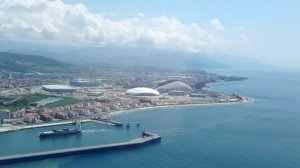 Сочи Взгляд из кабины пилота Boeing-737 .