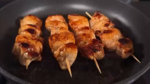 Куриный шашлык | Шашлык на сковороде | Маринад для куриного шашлыка