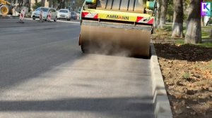 На улице Горького организовано реверсивное движение — работают дорожники