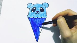 Мороженое-Панда. Рисуем Вместе.