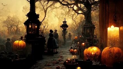 Праздник Хэллоуин. Музыкальная открытка поздравление.