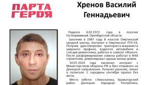 ОСОШ №1. Памяти Хренова Василия, пропавшего без вести