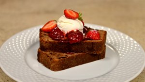 Шоколадно-банановый кекс с мороженным