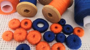 Вязаные пуговицы крючком, из катушечных ниток