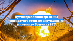 Путин предложил временно прекратить огонь по окруженным в «котлах» боевиках ВСУ