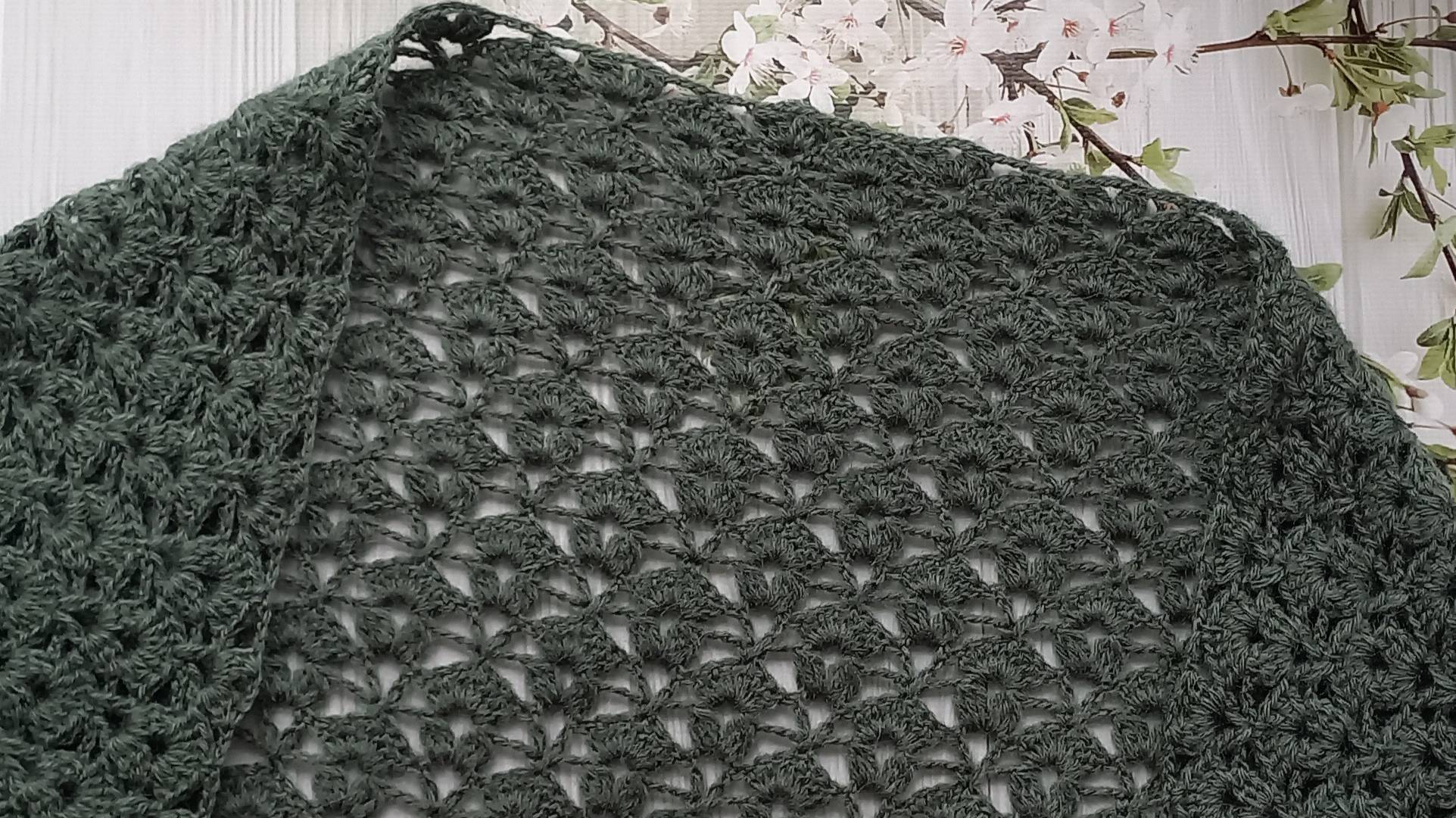 МК Узор для шали крючком 🌼 смотреть онлайн