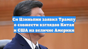 Си Цзиньпин заявил Трампу о схожести взглядов Китая и США на величие Америки