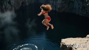 Прыжок в черное горячее озеро