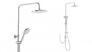 Распаковка семейного душа с нижним подключением и верхним душем диаметром 218 мм Swedbe Calypso 5007