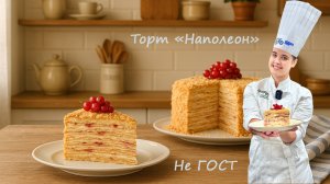 Торт "Наполеон" с малиновым кули