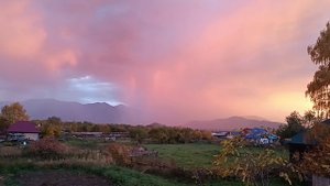 Закат в горах Алтая