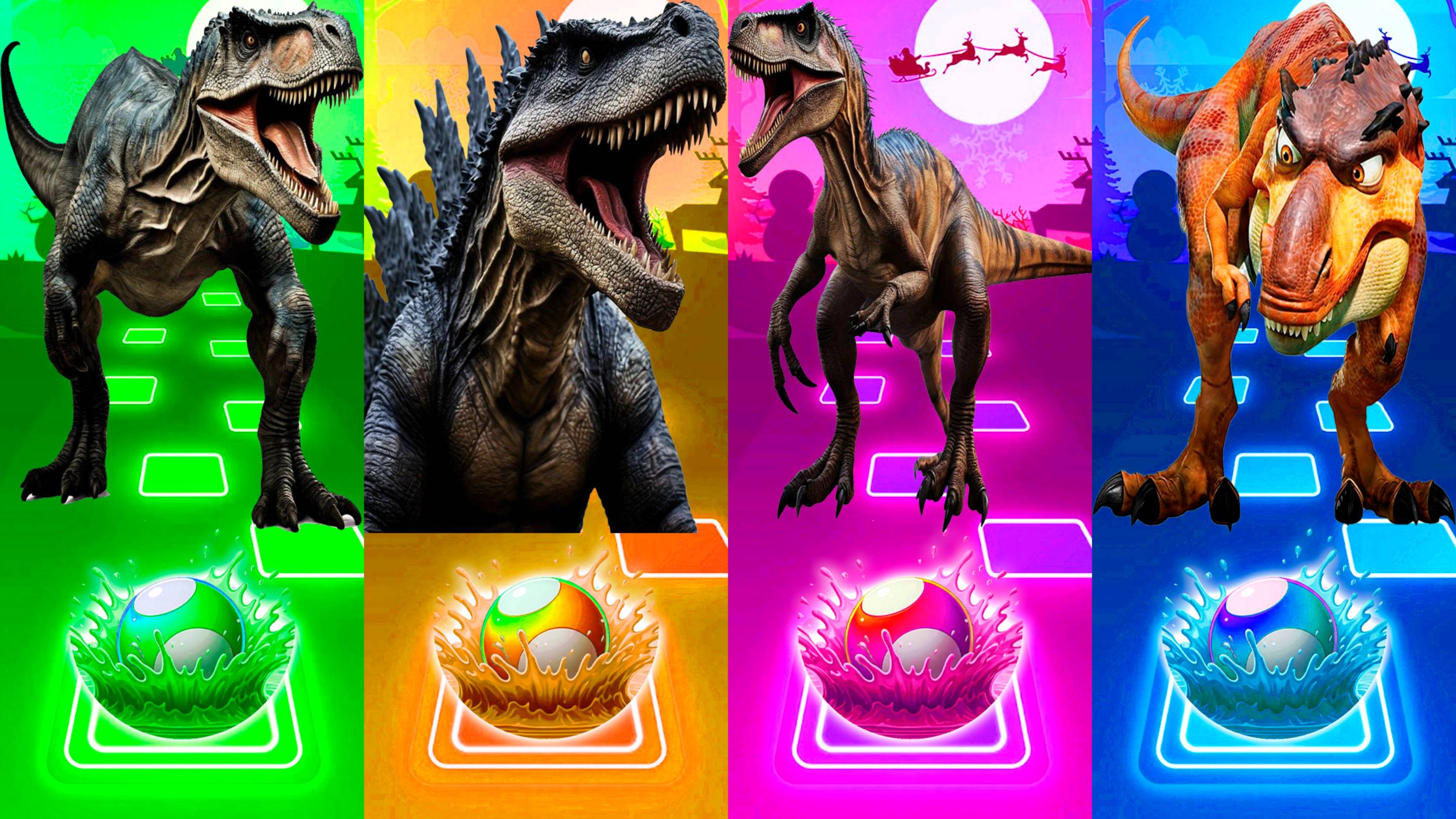 Coffin Dance Динозавры 203 уровень - Мультики про Динозавров | МУЛЬТФИЛЬМЫ ДИНОЗАВРЫ в Tiles Hop