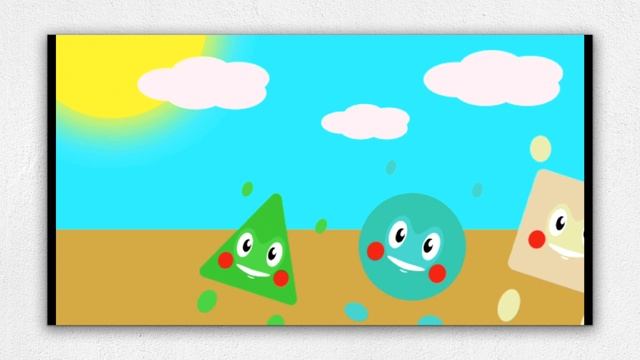 Эта веселая детская песня рассказывает о дружбе треугольника, квадрата и круга.