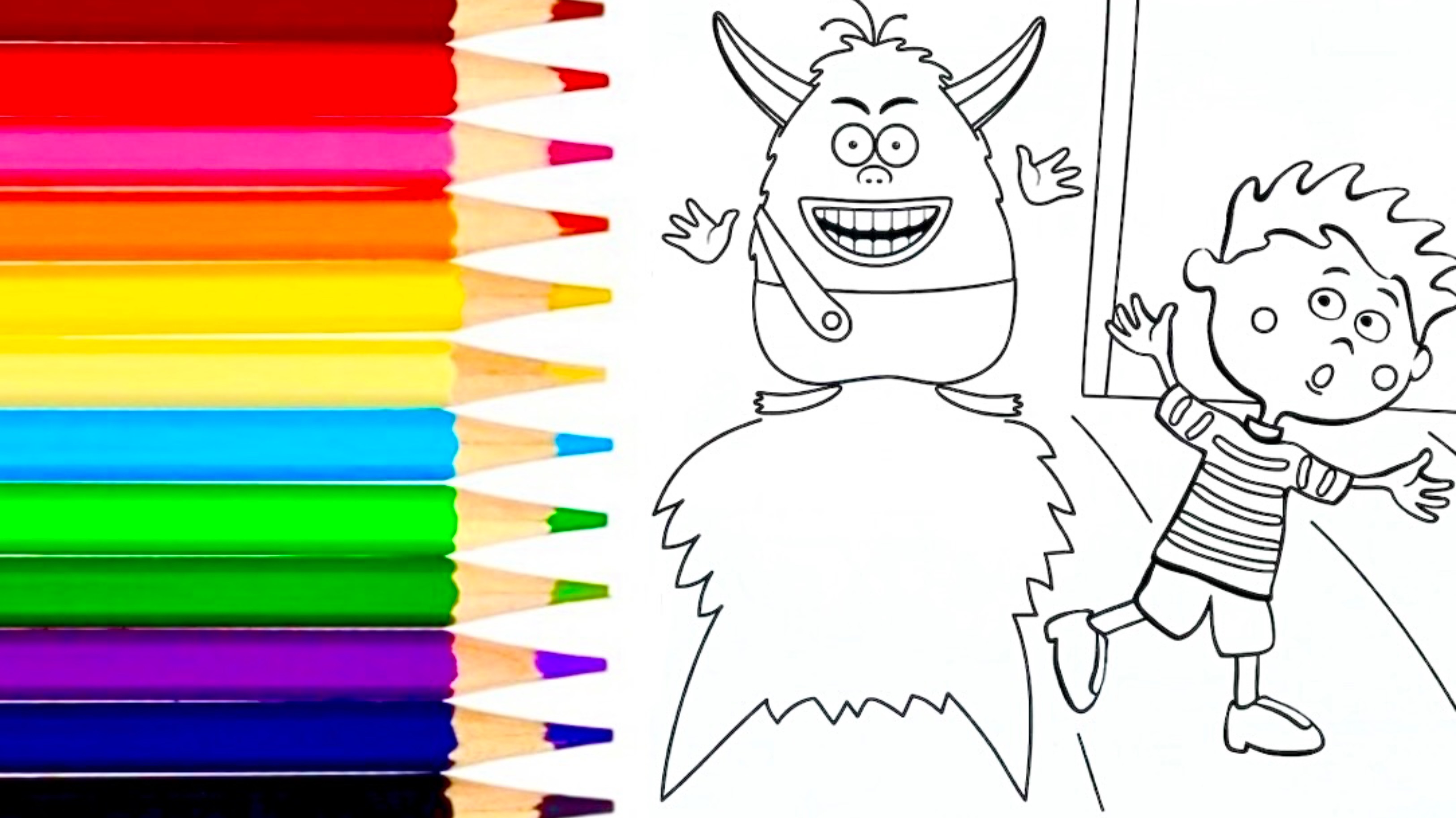 Раскраска с монстриком | видео для детей ❤️ смотреть онлайн