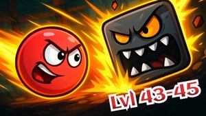 🔴ИГРАЕМ В КРАСНЫЙ ШАРИК. Мрачная фабрика. Red Ball 4 НА ВРЕМЯ. Уровни 43-45🕹