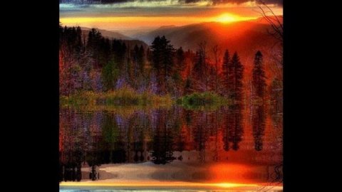 Разрумянился закат.