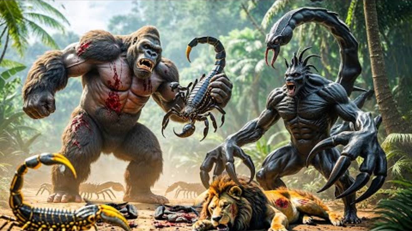 Кинг-Конг против Человека-Скорпиона смотреть онлайн