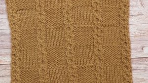 узор спицами "шахматка" #6#