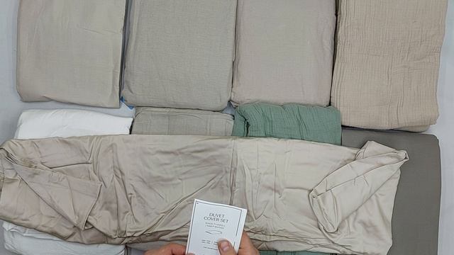 Постельное белье комплектами  H&M сток (хлопок, лен, муслин)