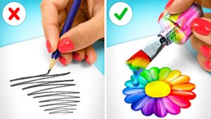 🎨 Крутые и необычные хитрости для рисования ✏️ Замечательные лайфхаки!