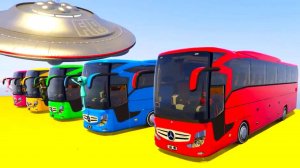 Красочные большие автобусы, велосипеды, большие джипы для супергероев и детей. Мультики про машинки.