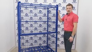 Сетчатое ограждение ОПС 1500 для поддонов 800х1200 - для склада, магазина и производства - КИИТ