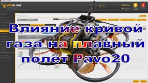 Влияние кривой газа на плавный полёт Pavo20