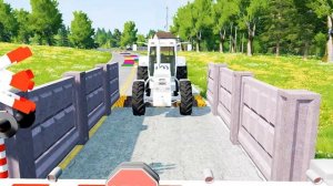 Перевозка с помощью грузовика - дороги против огромных ям в бимке BeamNG.Drive